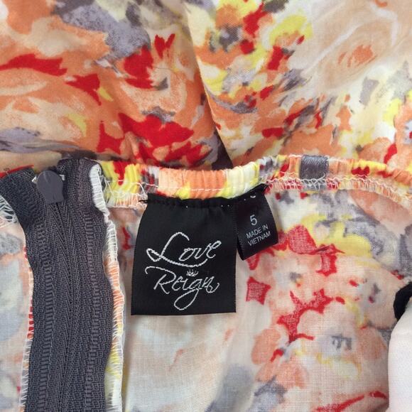 Love Reign Strapless Floral Dress Size 5 - Picture 3 of 3